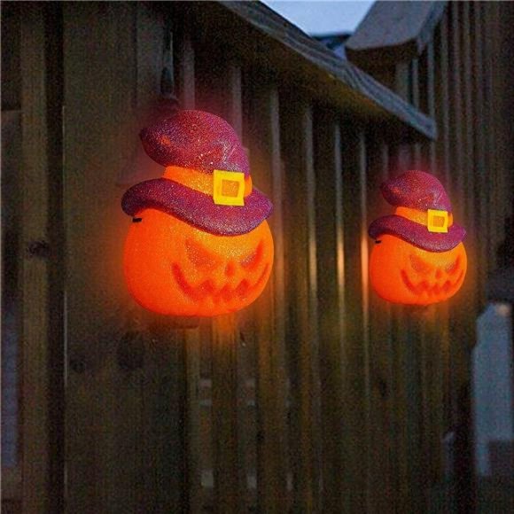 Pumpkin Halloween Porch Light Covers 2 Pack, 9" x 11.8" Halloween Outdoor Decor - Picture 5 of 7